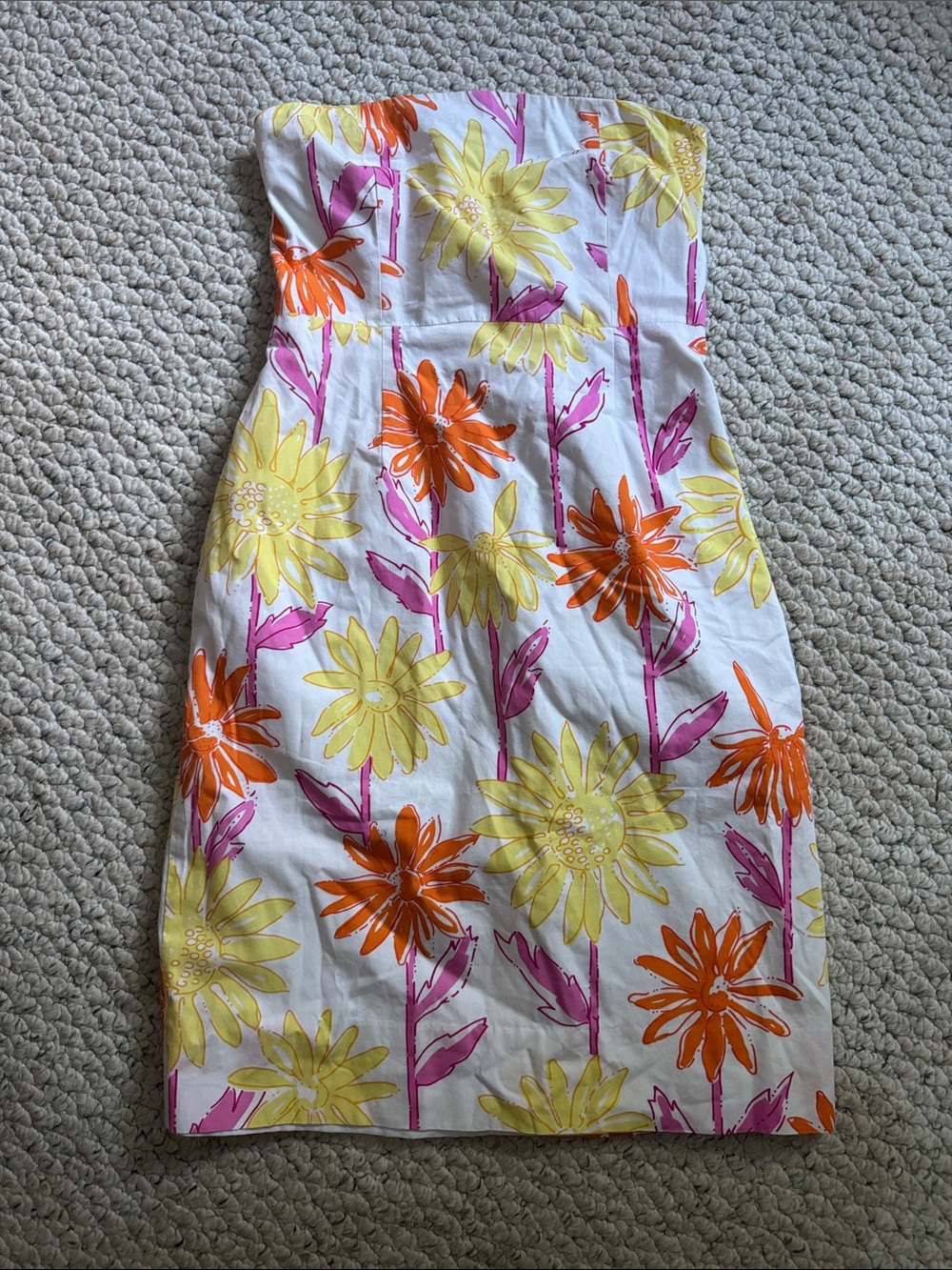 Lilly Pulitzer strapless Floral Cotton Sundress